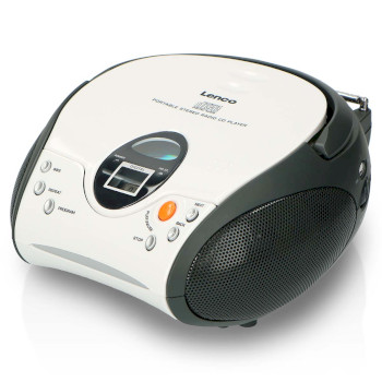 SCD-24 WHITE Draagbare stereo fm-radio met cd wit Product foto